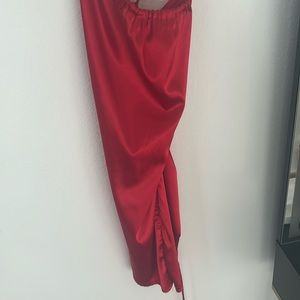 red satin fashion nova dress